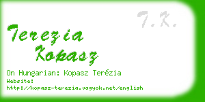 terezia kopasz business card